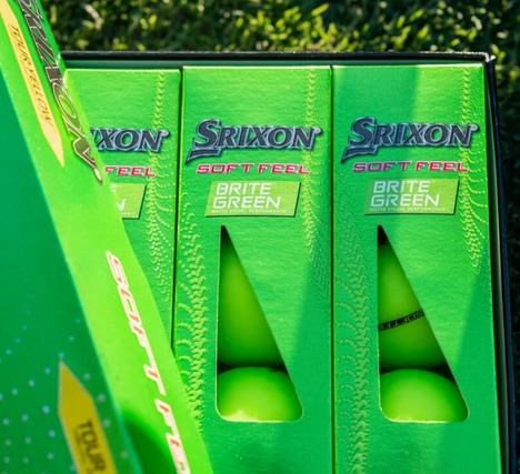 Srixon Soft Feel Brite golfové míčky, zelené