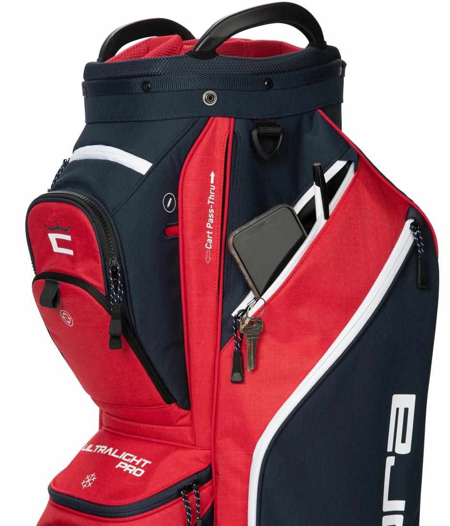 Cobra Ultralight Pro cart bag, modro/červený