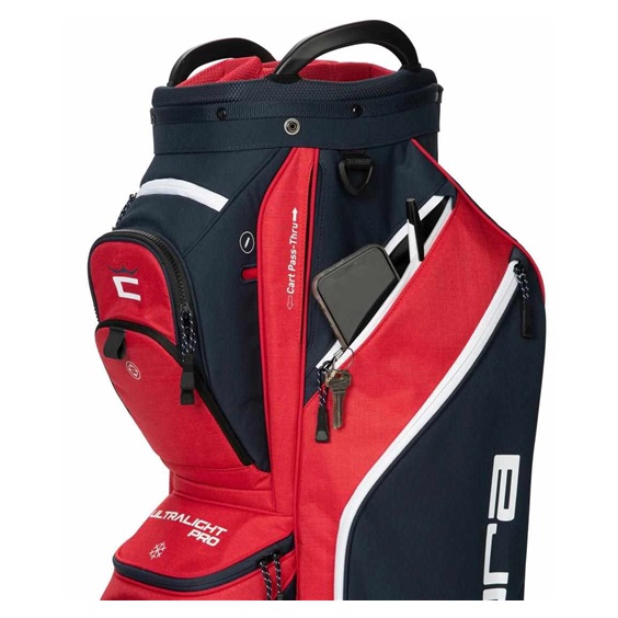 Cobra Ultralight Pro cart bag, modro/červený