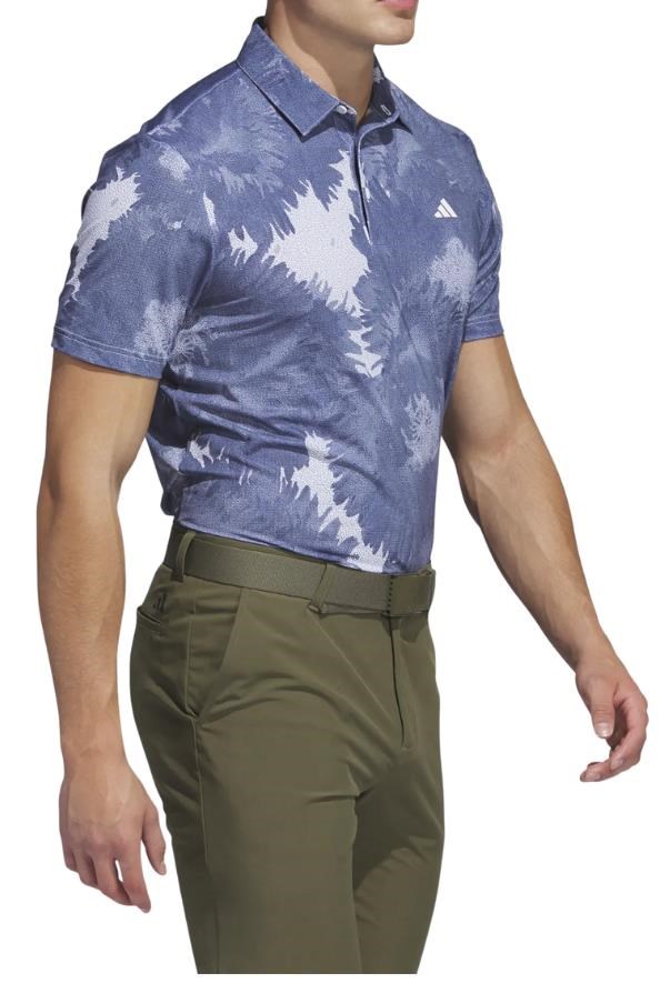 Adidas Key Print pánské polo, bílo/tmavě modré