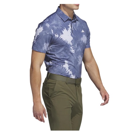 Adidas Key Print pánské polo, bílo/tmavě modré