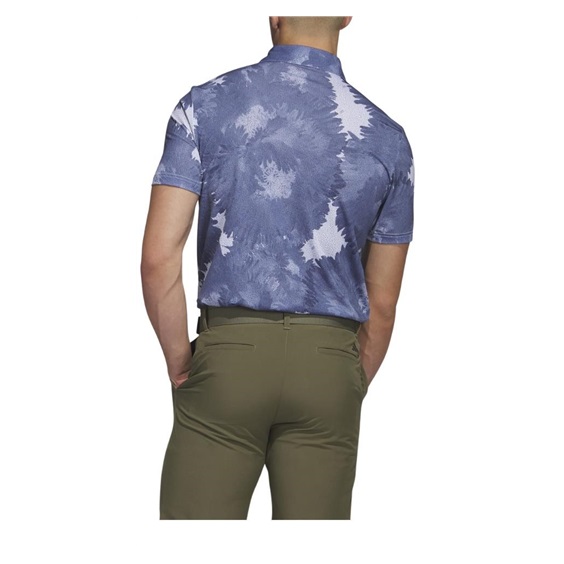 Adidas Key Print pánské polo, bílo/tmavě modré