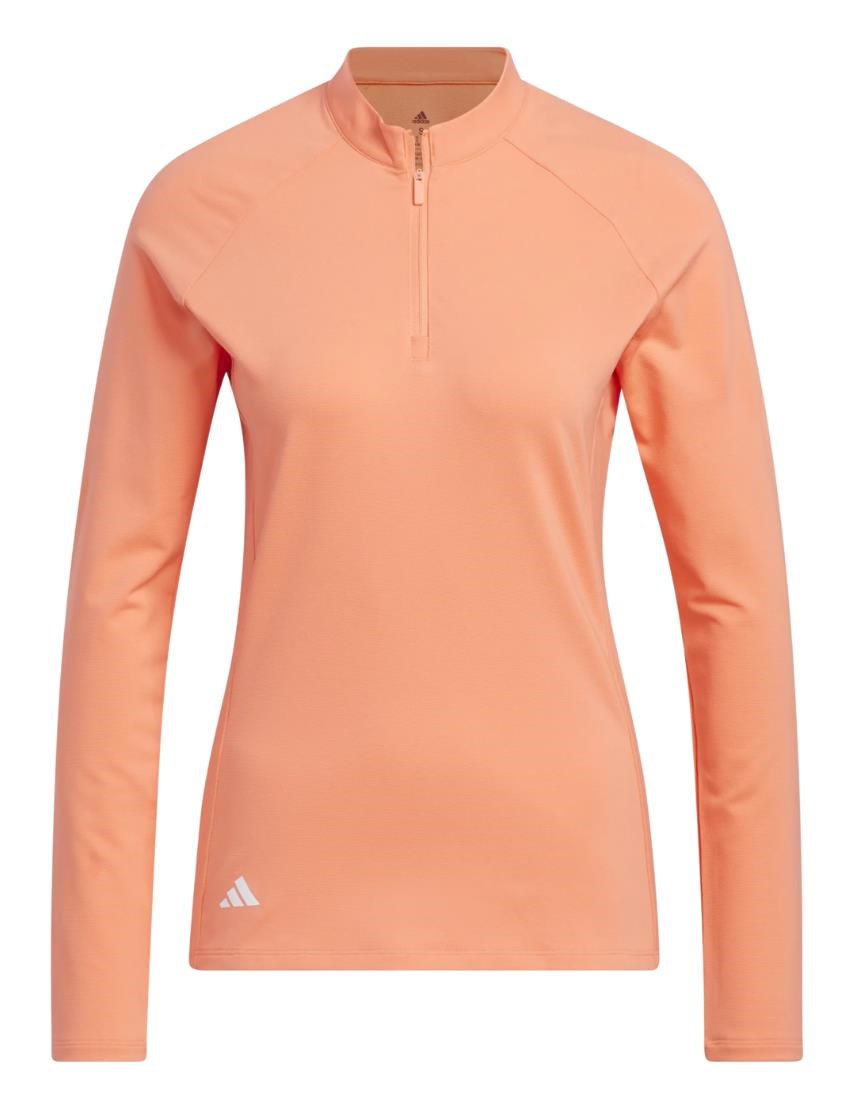 Adidas Solid Quarter Zip Long Sleeve dámská mikina, coral fusion