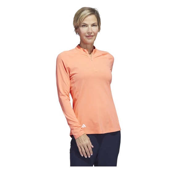 Adidas Solid Quarter Zip Long Sleeve dámská mikina, coral fusion