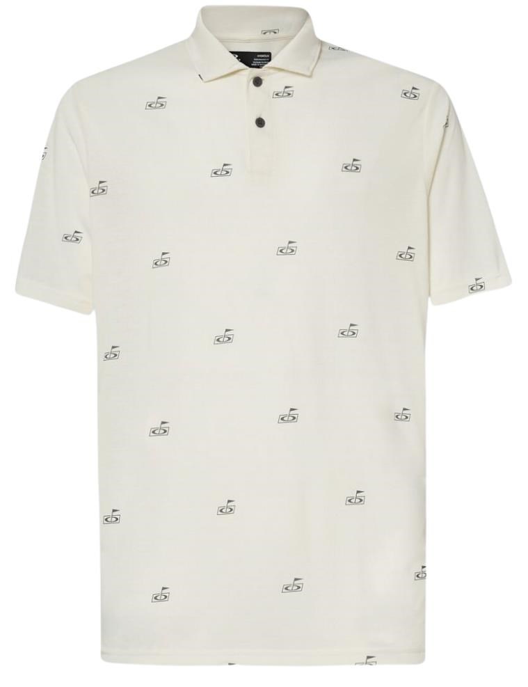 Oakley Golf Flag Pattern pánské polo, arctic white