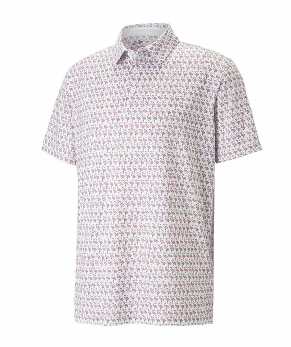 Puma Mattr Flamingo pánské polo, bílo/růžové