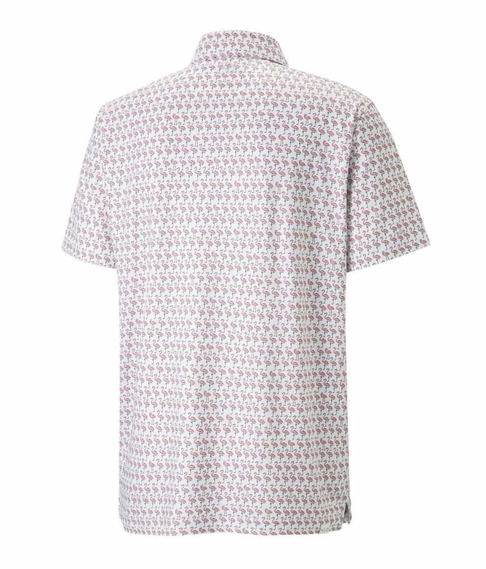 Puma Mattr Flamingo pánské polo, bílo/růžové