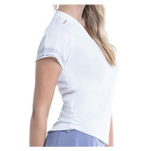 Lucky in Love Ikat Stripe dámské polo, bílé