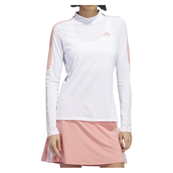 Adidas Nature mock tričko s dlouhým rukávem, bílé