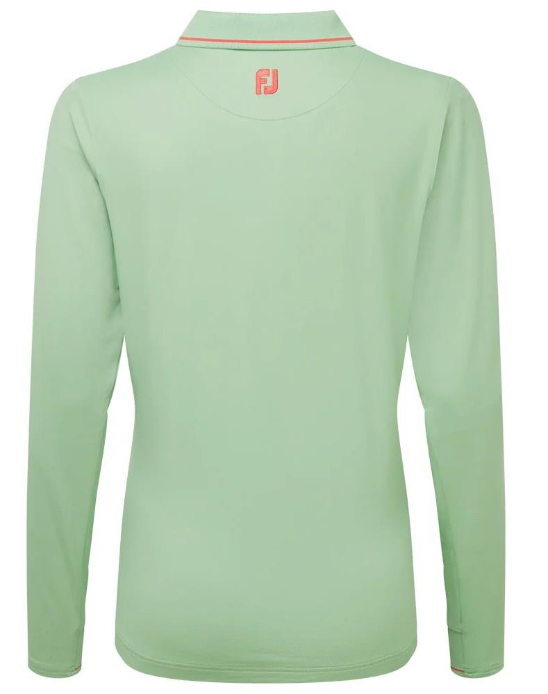 FootJoy Thermal Long Sleeved dámské polo, sage/peach tipping