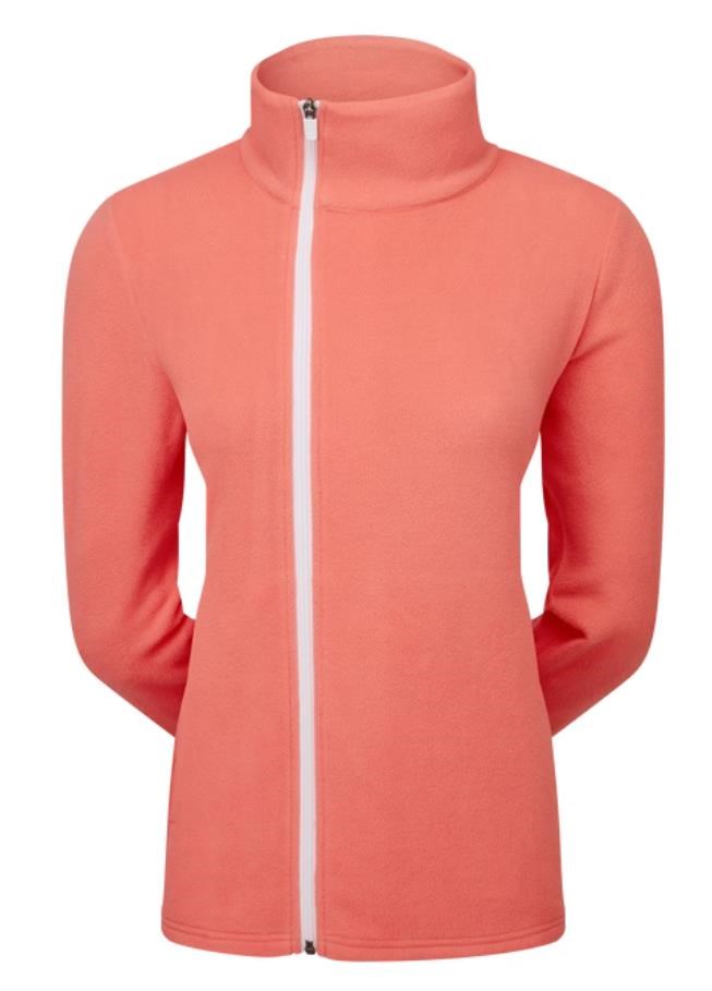 Footjoy Asymmetric Full-Zip Fleece dámská mikina, oranžová