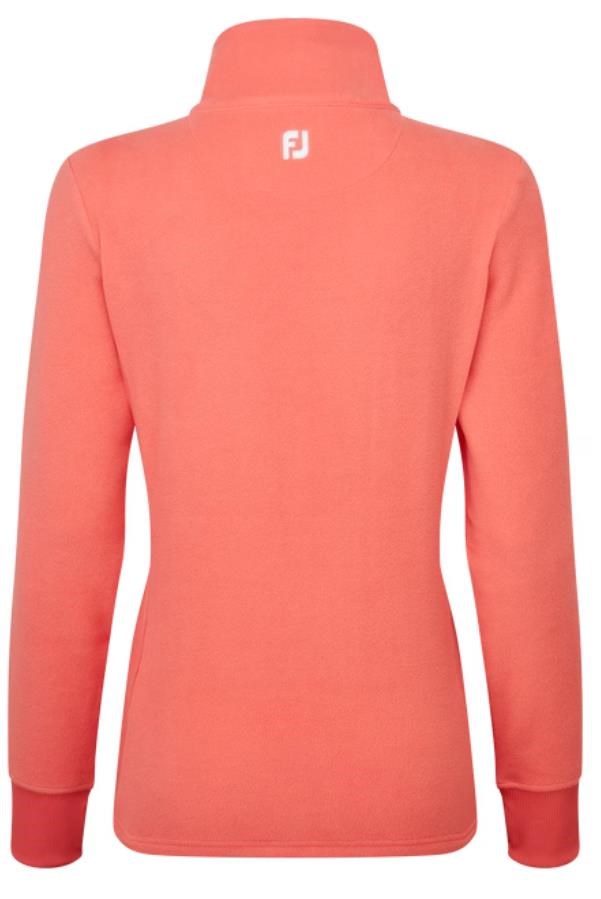 Footjoy Asymmetric Full-Zip Fleece dámská mikina, oranžová