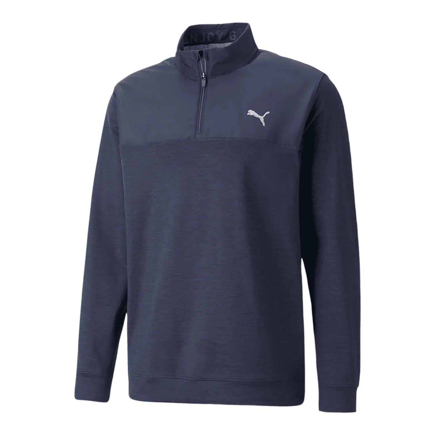 Puma Cloudspun Colorblock 1/4 Zip pánská mikina, tmavě modrá