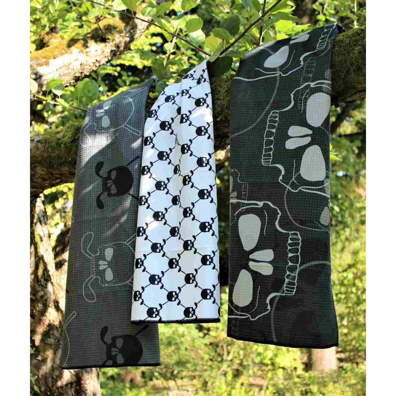 Devant Ultimate Microfiber golfový ručník, Skull edice - fading skulls