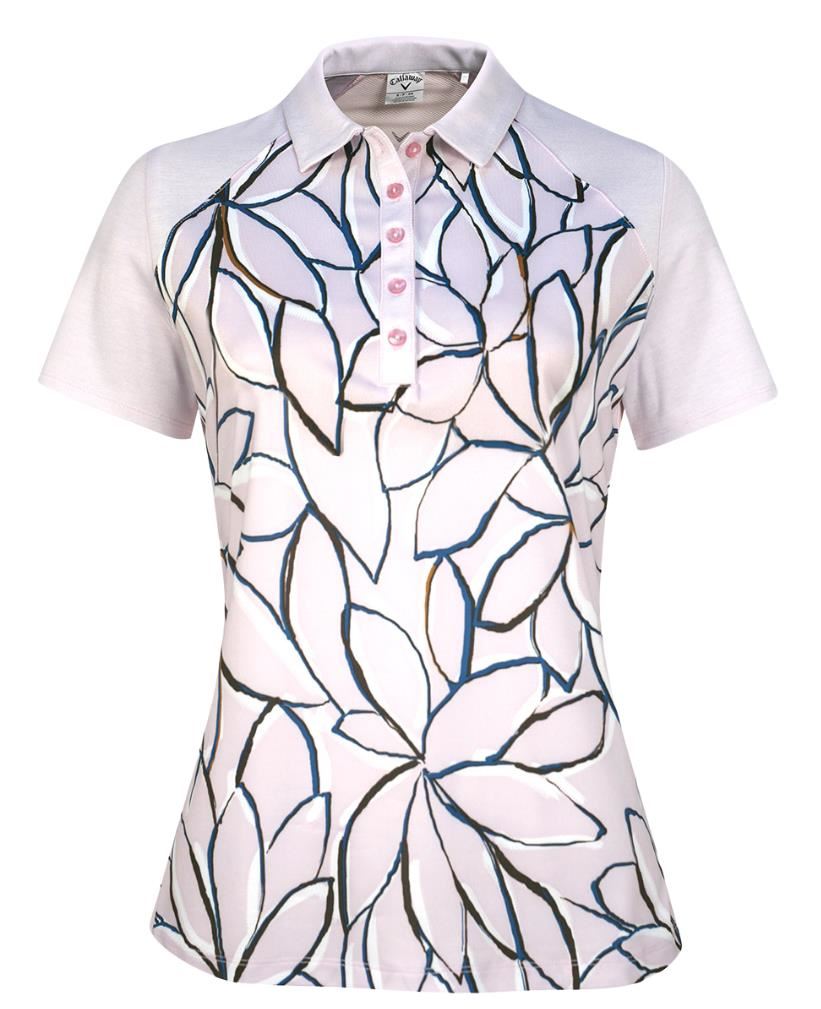 Callaway Linear Floral dámské polo, pink nectar