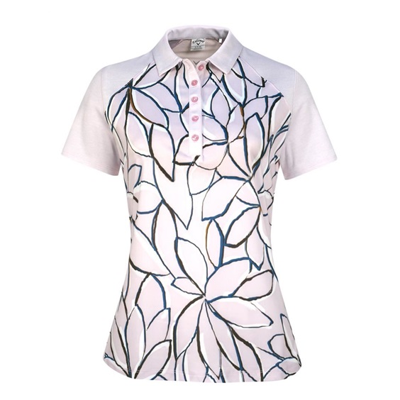Callaway Linear Floral dámské polo, pink nectar
