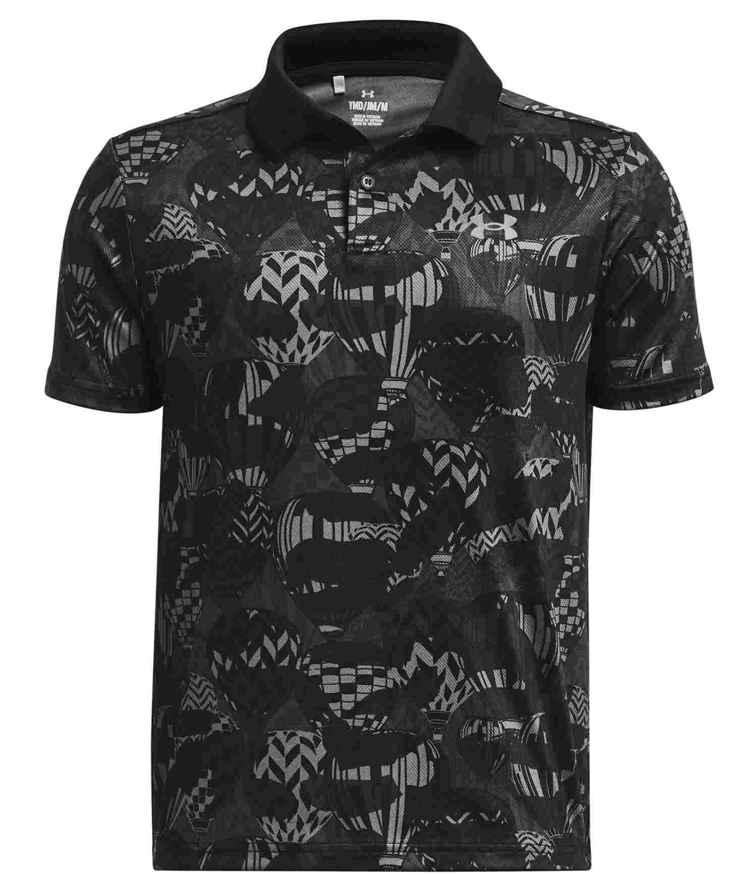 Under Armour Performance Printed dětské polo, černé