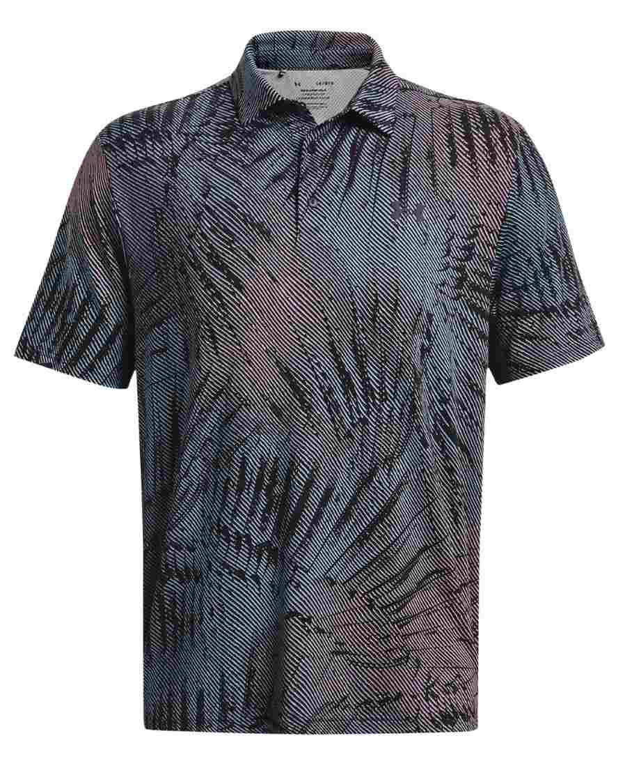 Under Armour Playoff 3.0 Printed pánské polo, černo/růžové