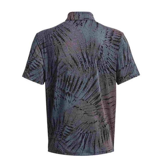 Under Armour Playoff 3.0 Printed pánské polo, černo/růžové