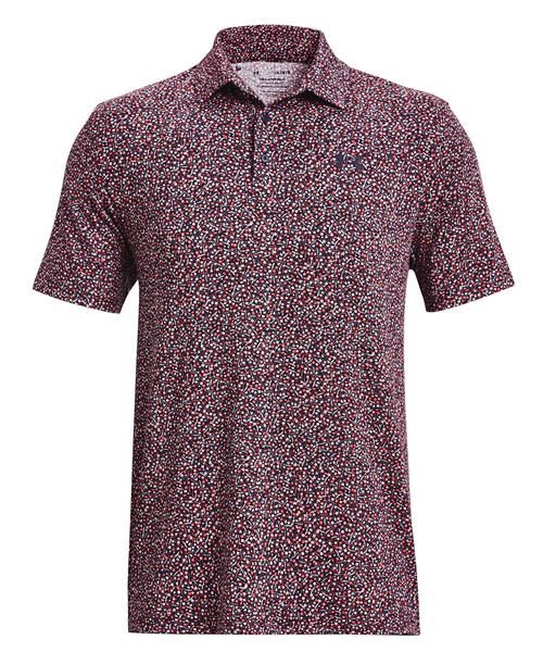 Under Armour Playoff 3.0 Printed pánské polo, tmavě modro/červené