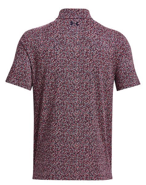 Under Armour Playoff 3.0 Printed pánské polo, tmavě modro/červené