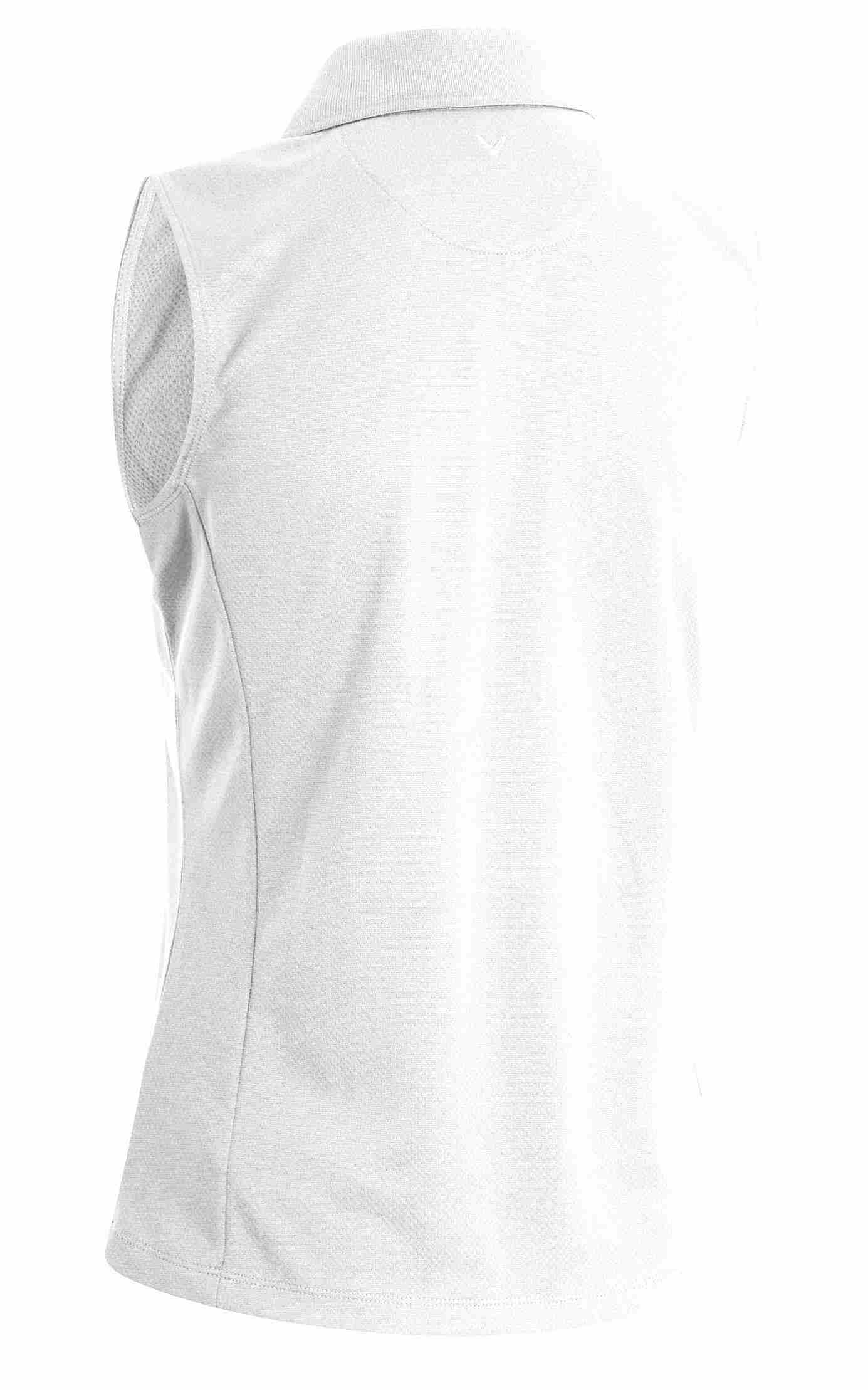 Callaway Sleeveless Knit dámské golfové polo bez rukávů, bílé
