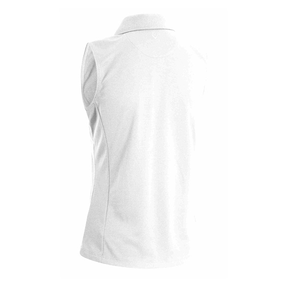 Callaway Sleeveless Knit dámské golfové polo bez rukávů, bílé