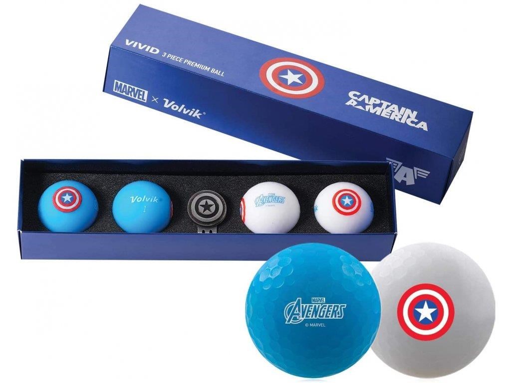 Volvik VIVID MARVEL CAPTAIN America dárková sada