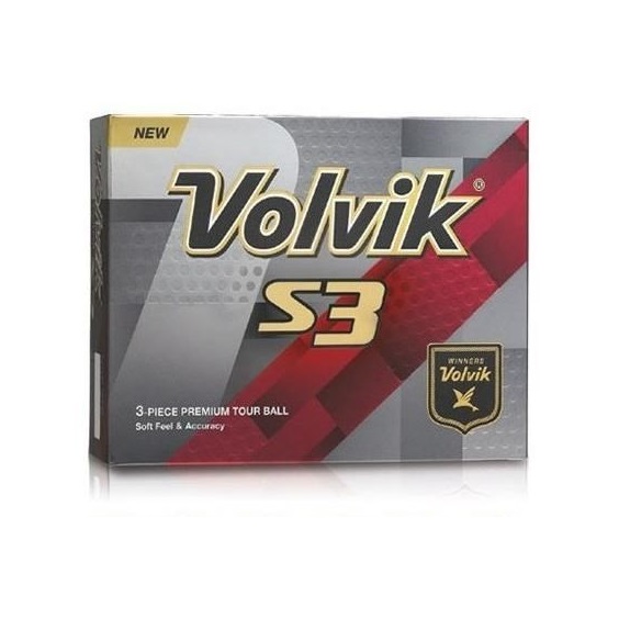Volvik S3 golfové míčky, oranžové