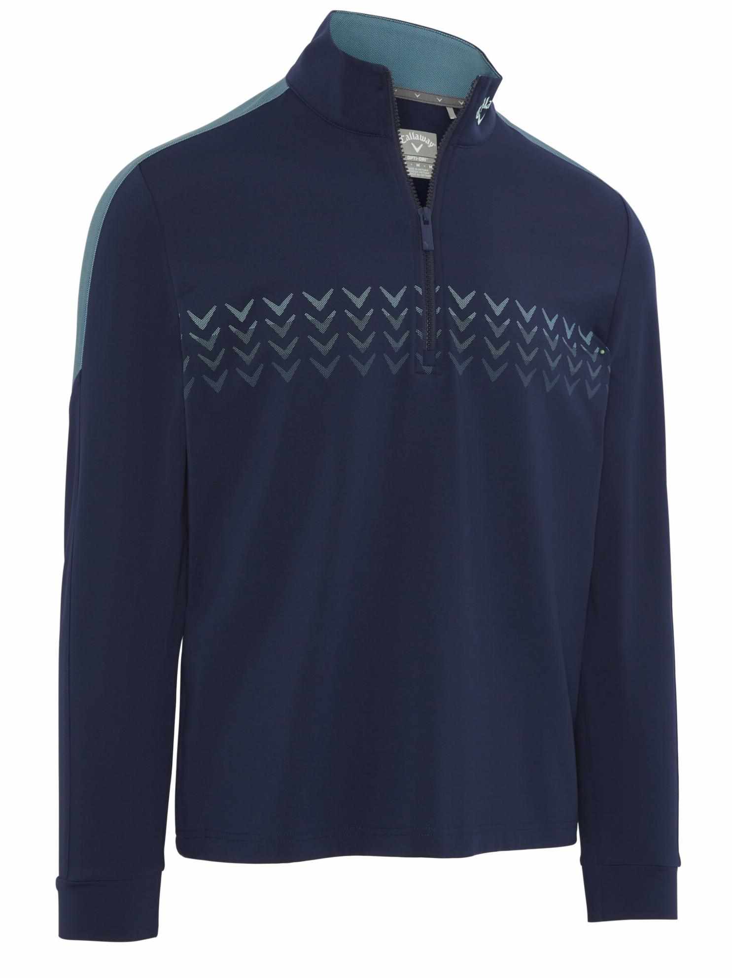 Callaway Trademark 1/4 Zip Blocked Chev pánská mikina, modrá