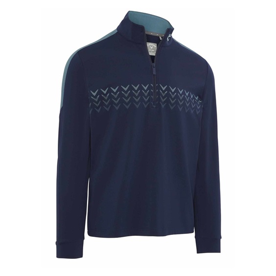 Callaway Trademark 1/4 Zip Blocked Chev pánská mikina, modrá