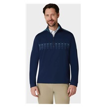 Callaway Trademark 1/4 Zip Blocked Chev pánská mikina, modrá