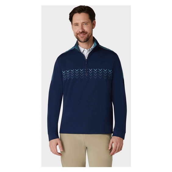 Callaway Trademark 1/4 Zip Blocked Chev pánská mikina, modrá