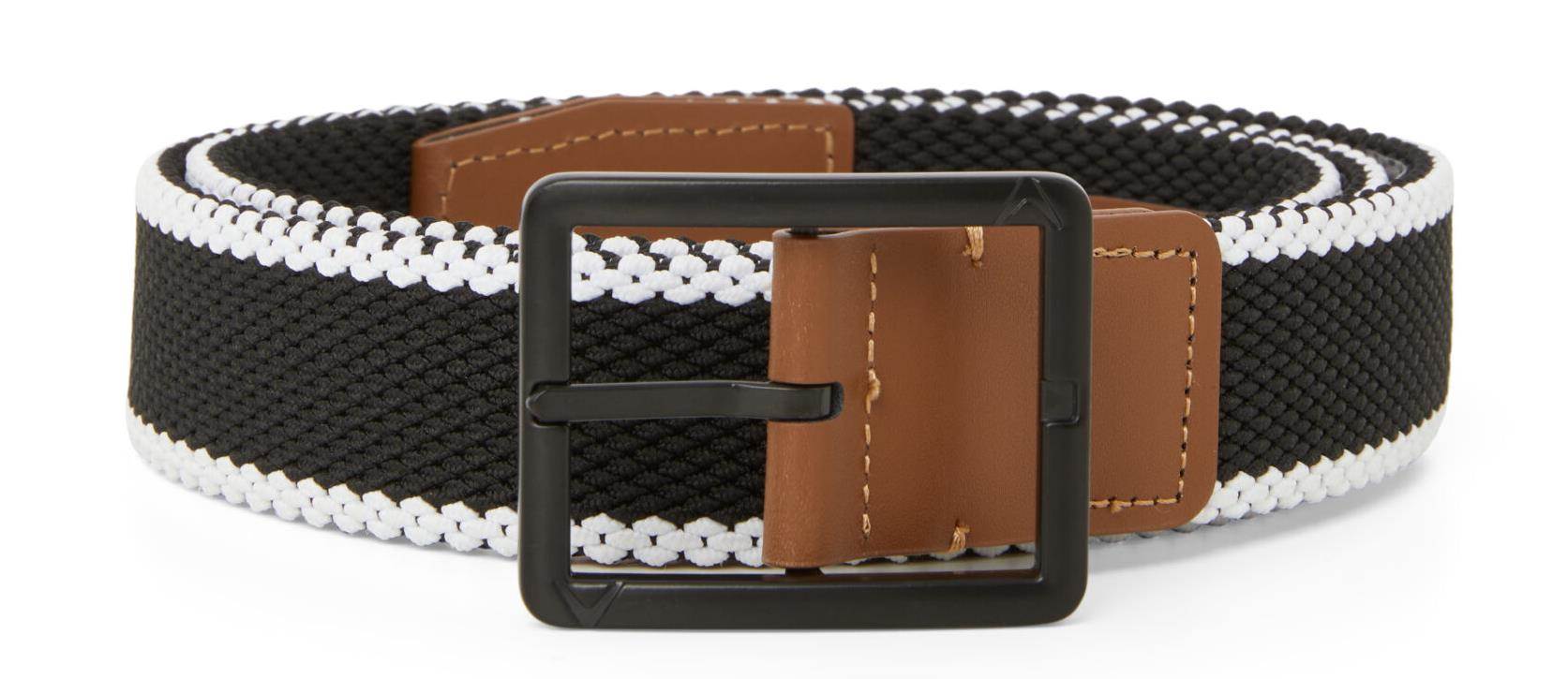 Callaway Striped Stretch Braided pánský opasek, černý