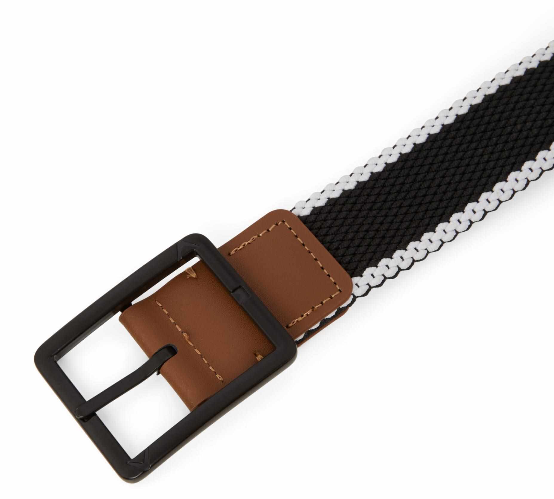 Callaway Striped Stretch Braided pánský opasek, černý