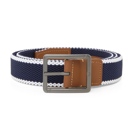 Callaway Striped Stretch Braided pánský opasek, tmavě modro/bílý