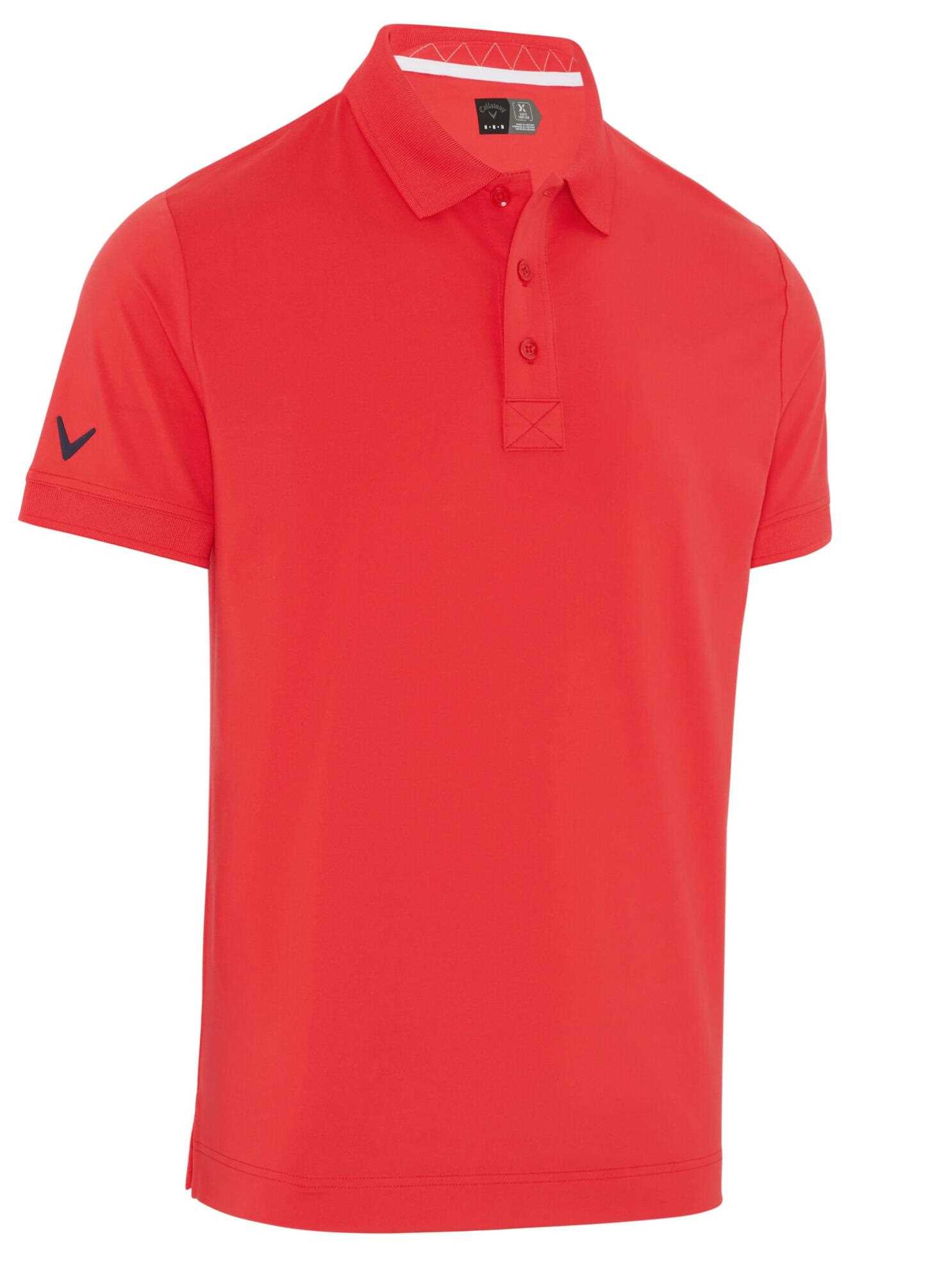 Callaway Solid Ribbed pánské polo, hibicus