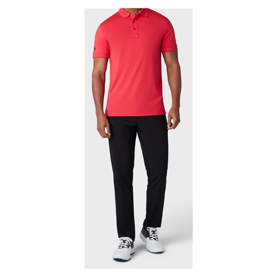 Callaway Solid Ribbed pánské polo, hibicus