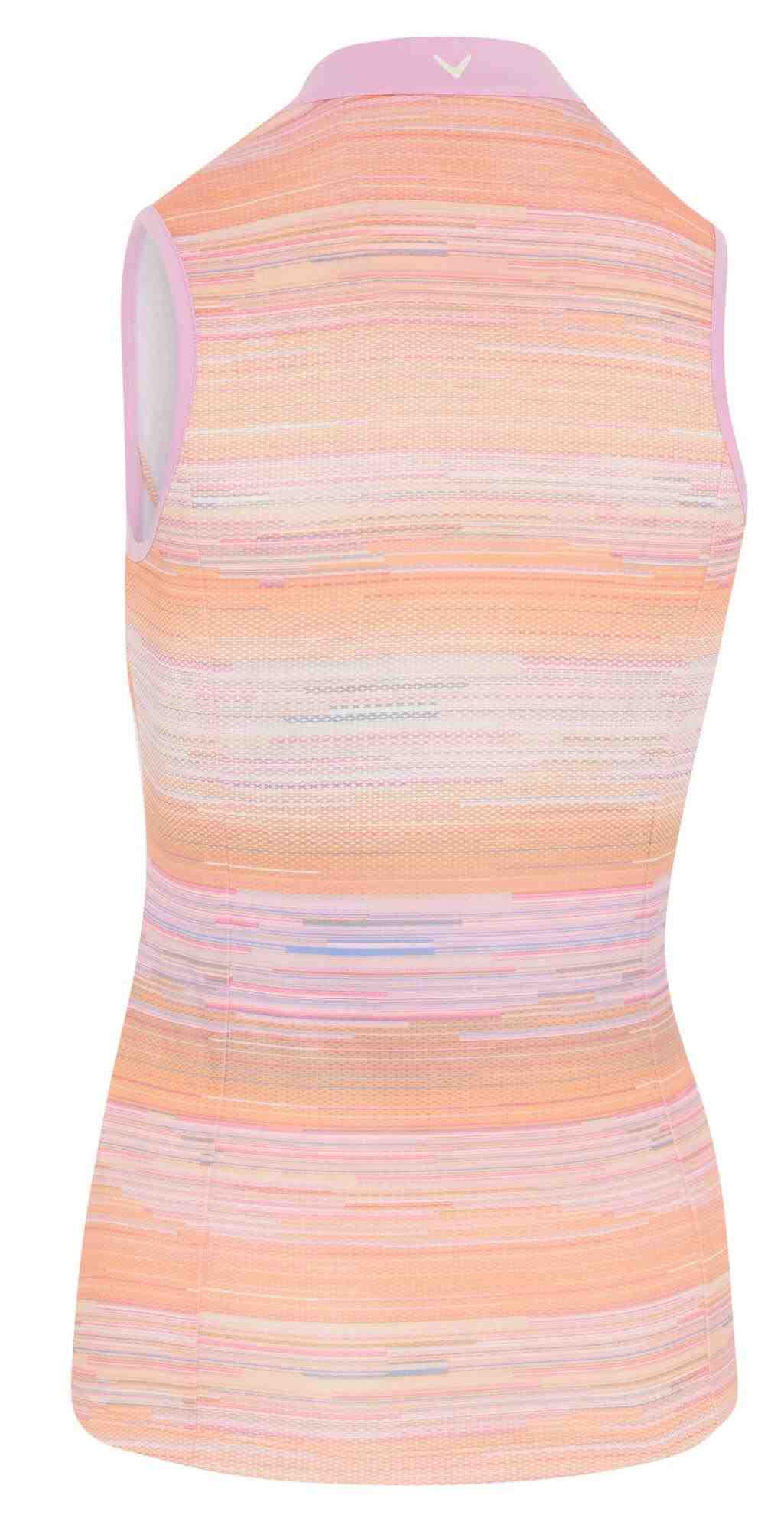 Callaway Striped Sleeveless dámské polo, papaya