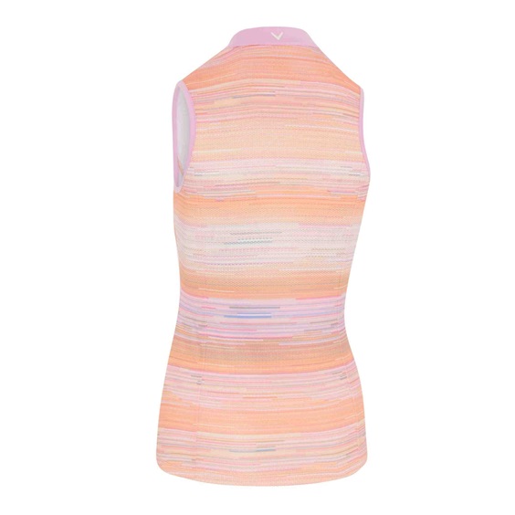 Callaway Striped Sleeveless dámské polo, papaya