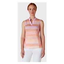 Callaway Striped Sleeveless dámské polo, papaya