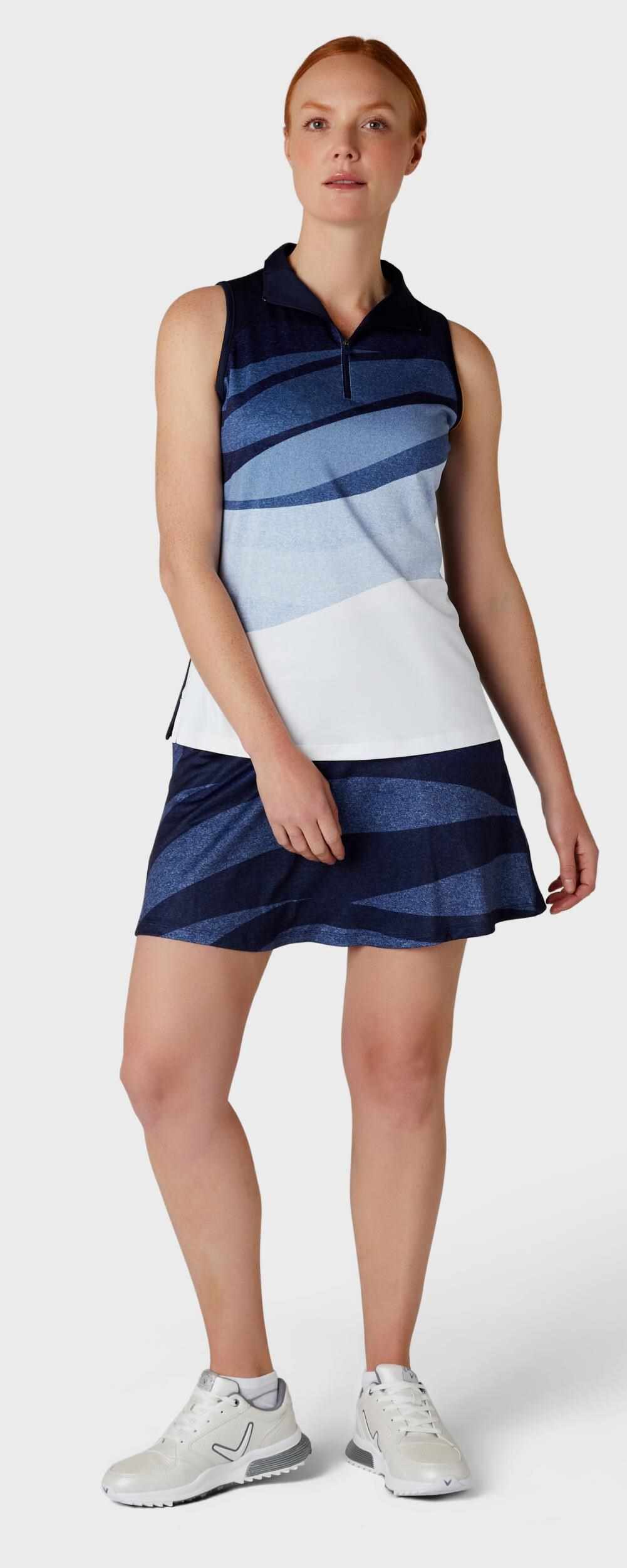 Callaway Gradient Wave Sleeveless dámské polo, tmavě modré