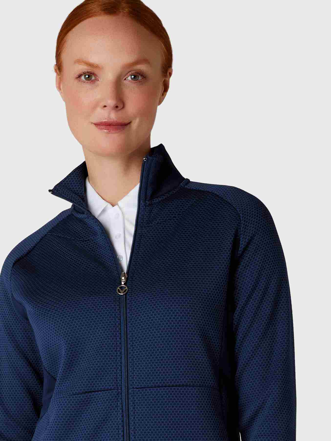 Callaway Full Zip Hexagon dámská bunda, modrá
