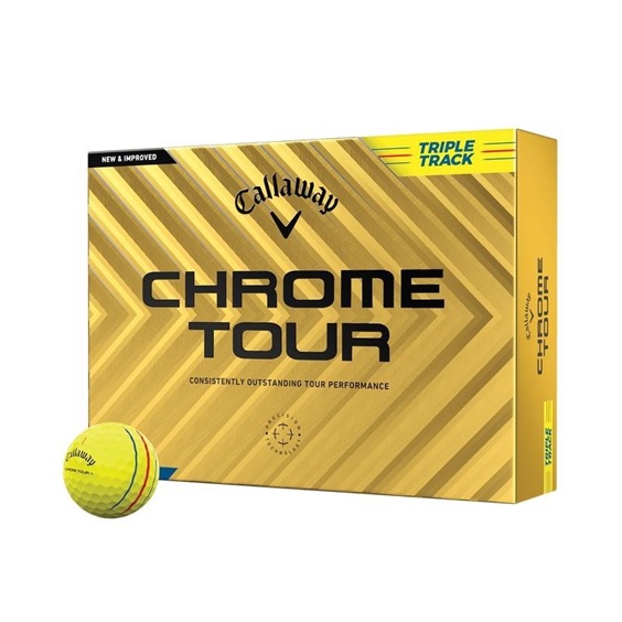 Callaway Chrome Tour Triple Track golfové míčky, žluté