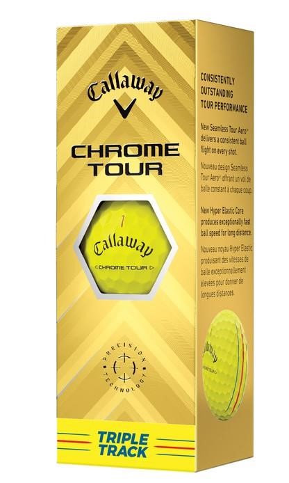 Callaway Chrome Tour Triple Track golfové míčky, žluté