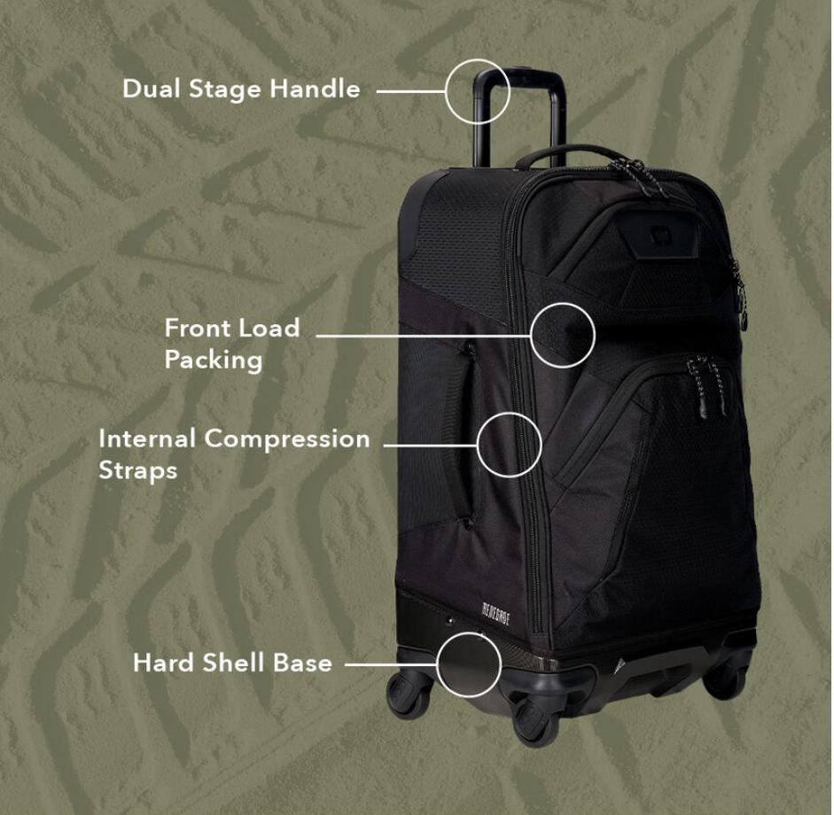 Ogio Renegade 26" 4-Wheel Travel 52L cestovní taška, four leaf clover