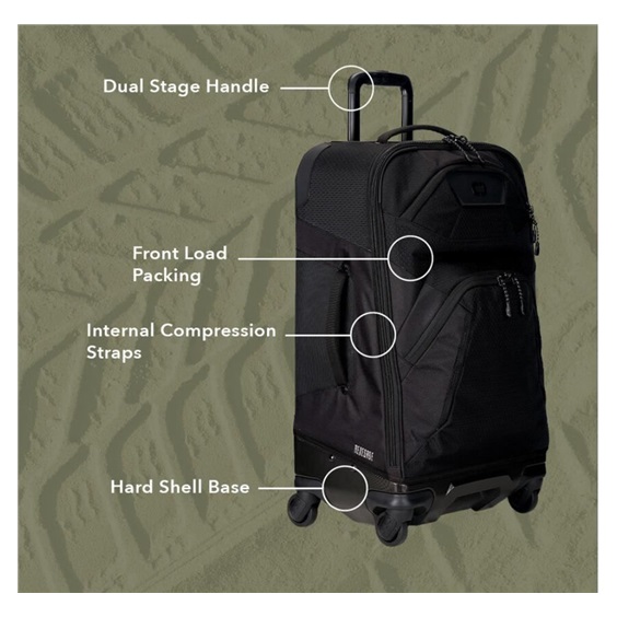 Ogio Renegade 26" 4-Wheel Travel 52L cestovní taška, four leaf clover