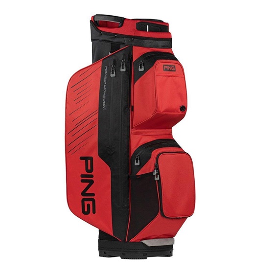 Ping Pioneer Monsoon cart bag, červeno/černý