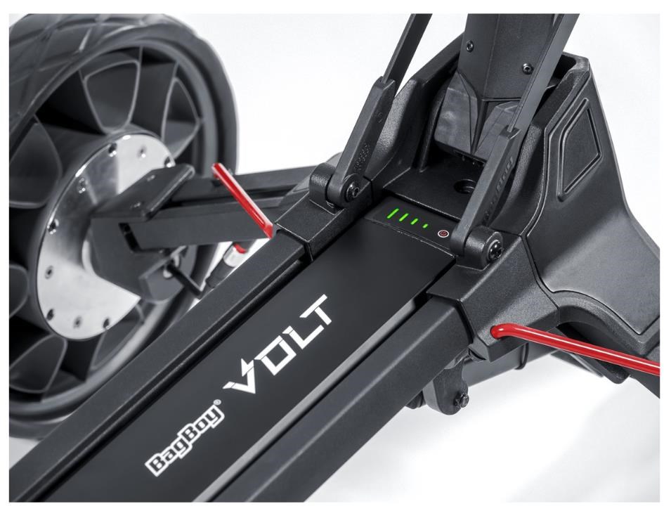 BagBoy Volt elektrický golfový vozík, černo/červený