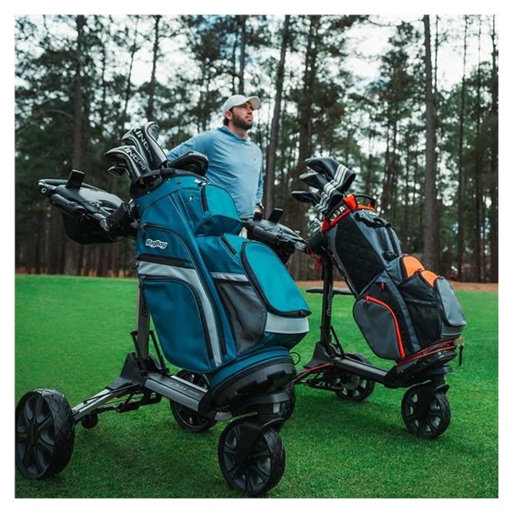 BagBoy Volt elektrický golfový vozík, černo/červený